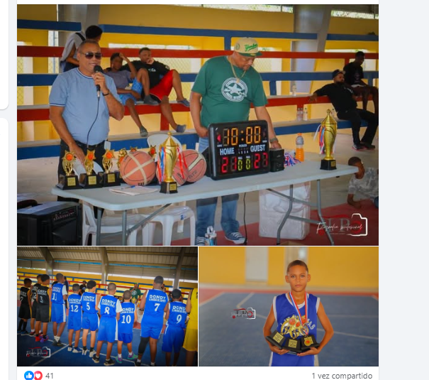Alcalde Juan Rafael Ventura estuvo en la final del Torneo Infantil de Baloncesto de Los Llanos